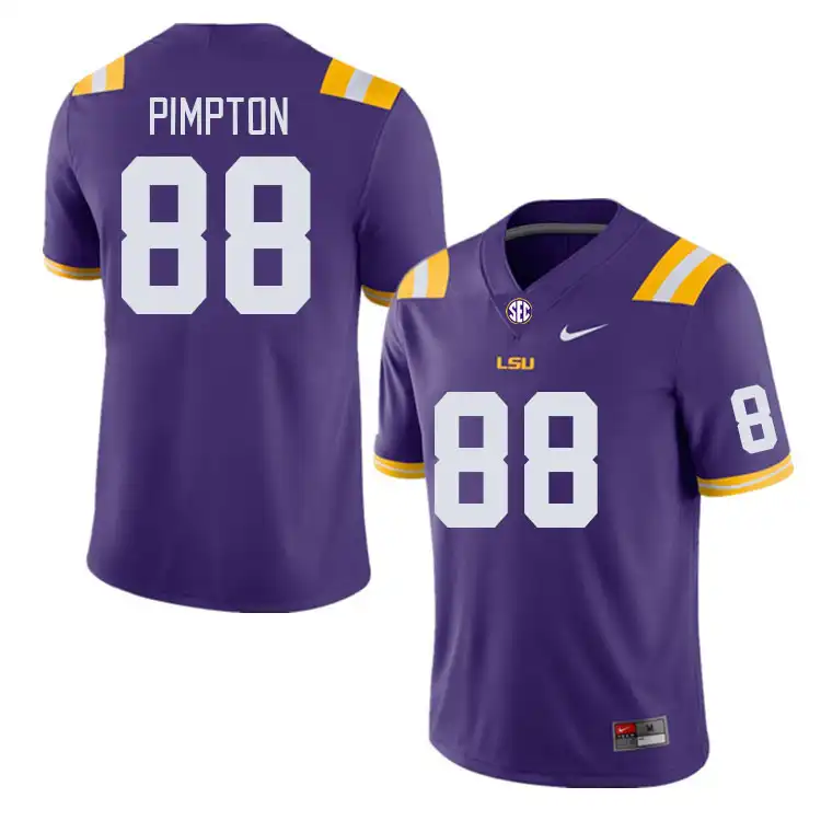 Men's LSU Tigers Ka'Morreun Pimpton #88 Purple NCAA Football Jersey